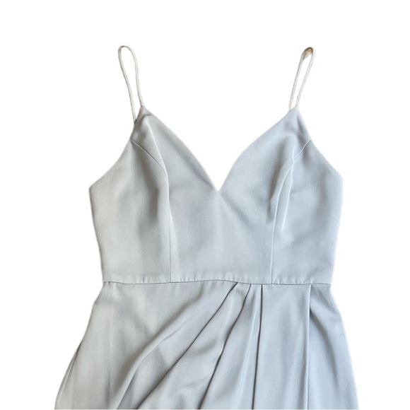 SHONA JOY Gray Draped Midi Slip Dress | Spaghetti Straps size 2 - Picture 3 of 9